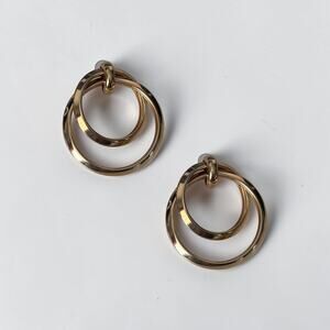 Double Big Gold Earring